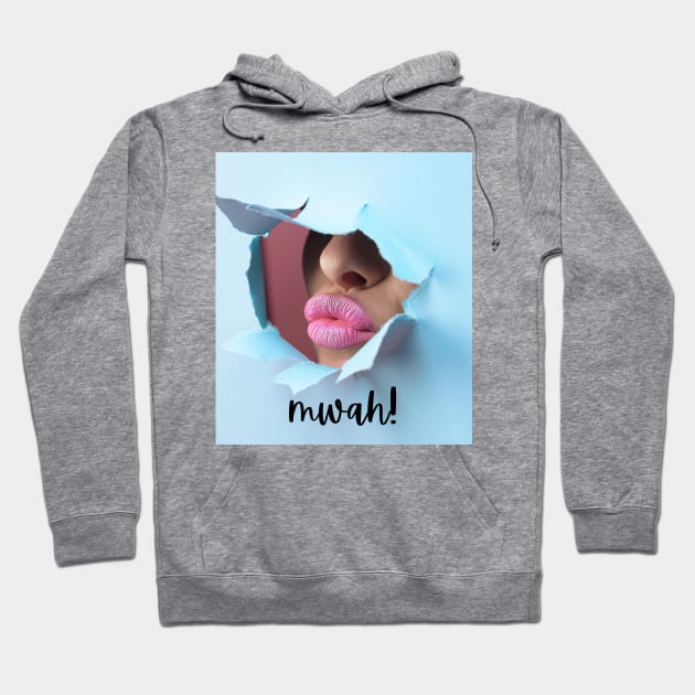 A Great Big Kiss - Mwah! Hoodie by CheeseOnBread